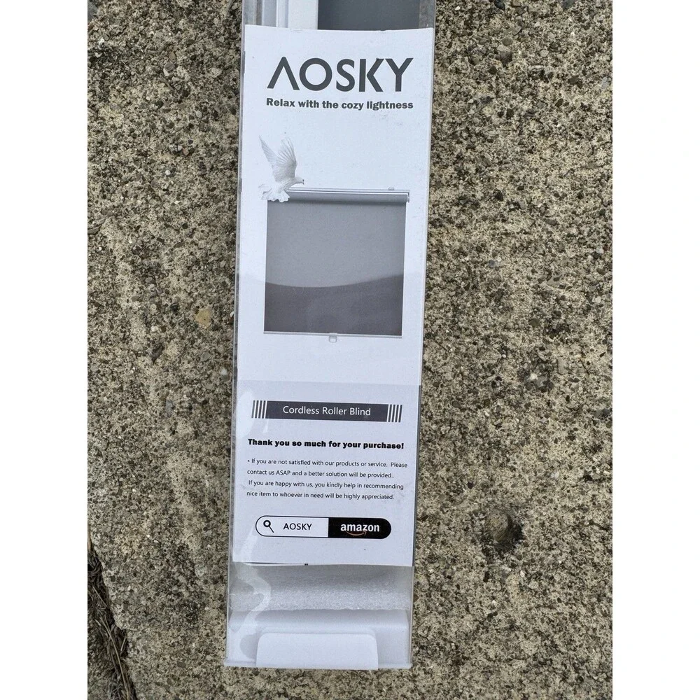 AOSKY Cordless roller blind Blackout roller shade 33” x 72